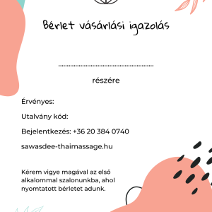 10 alkalmas herbál thai masszázs bérlet