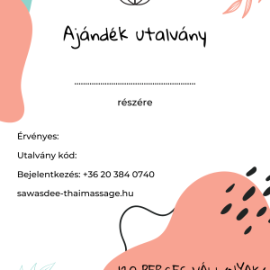 120 perces váll / nyak / fejmasszázs ajándékutalvány / Shoulder-neck-head massage 120 minutes