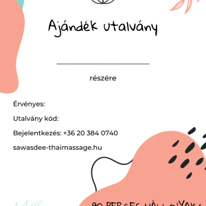 90 perces váll / nyak / fejmasszázs ajándékutalvány / Shoulder-neck-head massage 90 minutes